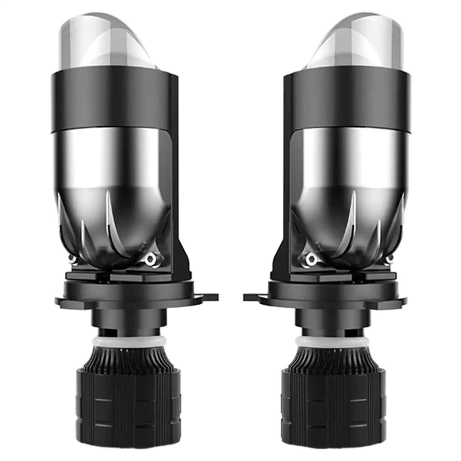 

H4 LED Car Headlight Bulb 6000K 35W 8000LM Dual Beams W/ Turbo Fan Conversion Kit Aluminum Housing Easy Onstallation Auto Lamp