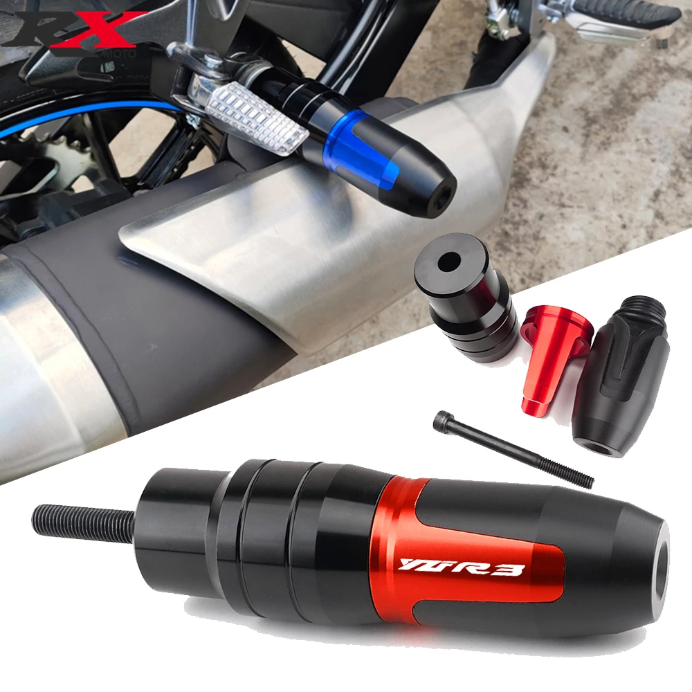 

Защита от падений для Yamaha YZF R3 YZF-R3 аксессуары для мотоциклов CNC аварийные колодки выхлопные слайдеры защита от падения с логотипом