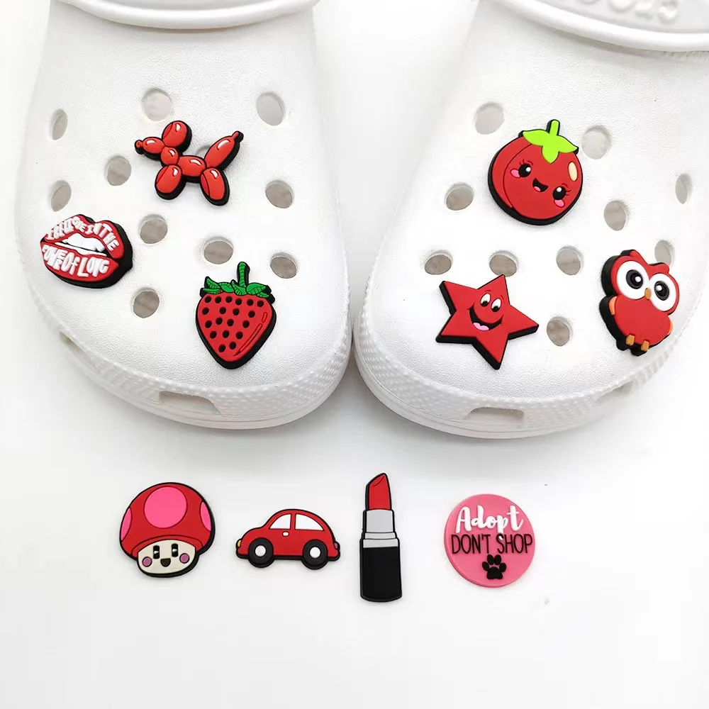 Hot 10Pcs/Set Colorful and diverse Vsco Cute Cartoon Shoe Charms Jibz  Aceessories Fit croc Charms Shoe Sandals Decorate Buckle