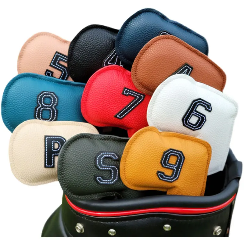 

Golf Irons Cover Simple Fashion Number Irons Wedges Club Protector Headcover Golf Headcover Golf Accessory