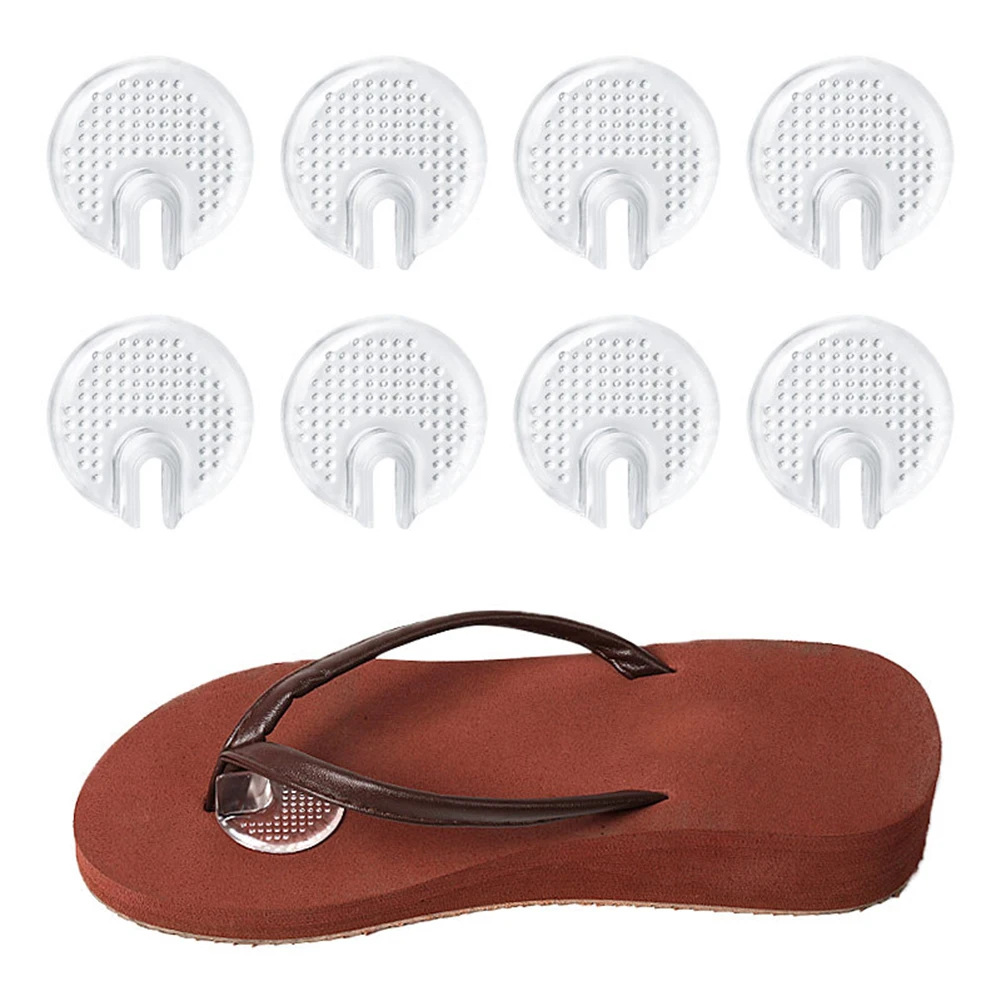 

2pcs Invisible Flip Flop Sandals Forefoot Pad Silicone Slip Resistant Half Yard Heel Pad Toe Separator Pads Massage Inserts