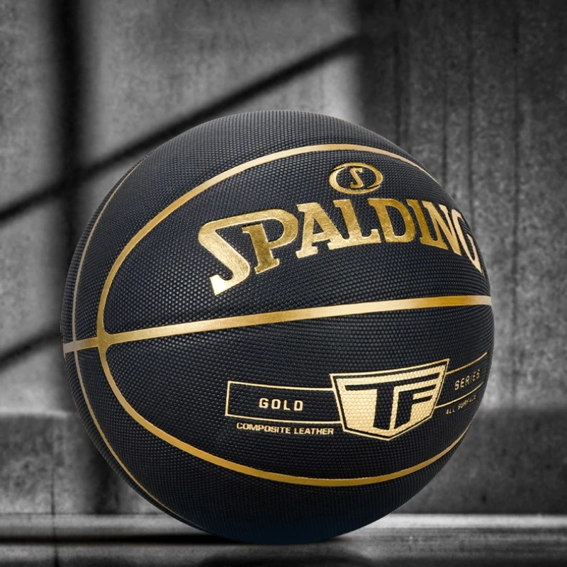 Spalding TF Gilded Legend PU Wear-Resistant Indoor Outdoor General Purpose Match Basketball Ball Size 7