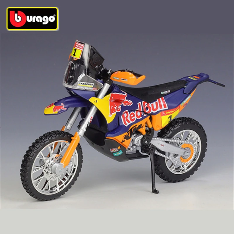 

Модель гоночного мотоцикла Bburago 1:18 2019 KTM 450 Rally 1 Red Bull из сплава, металлическая спортивная модель мотоцикла с литыми формами, детские игрушки, подарки