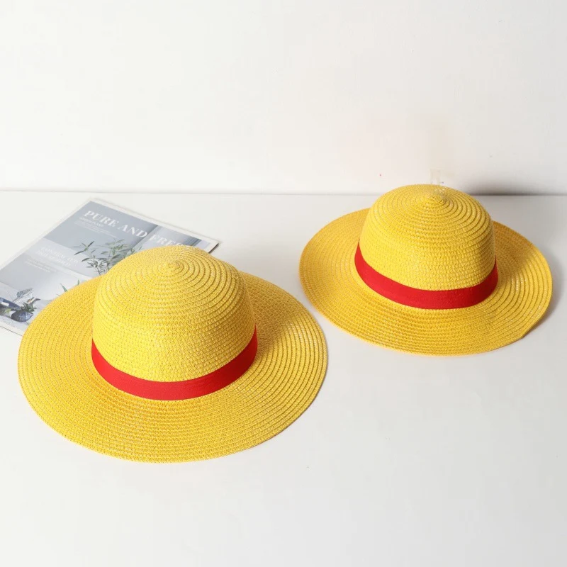 

Children Dome Solid Color Boys Sun Protection Girls Straw Hat Outdoor Shade Adult Men Women Beach Hat Summer Cap