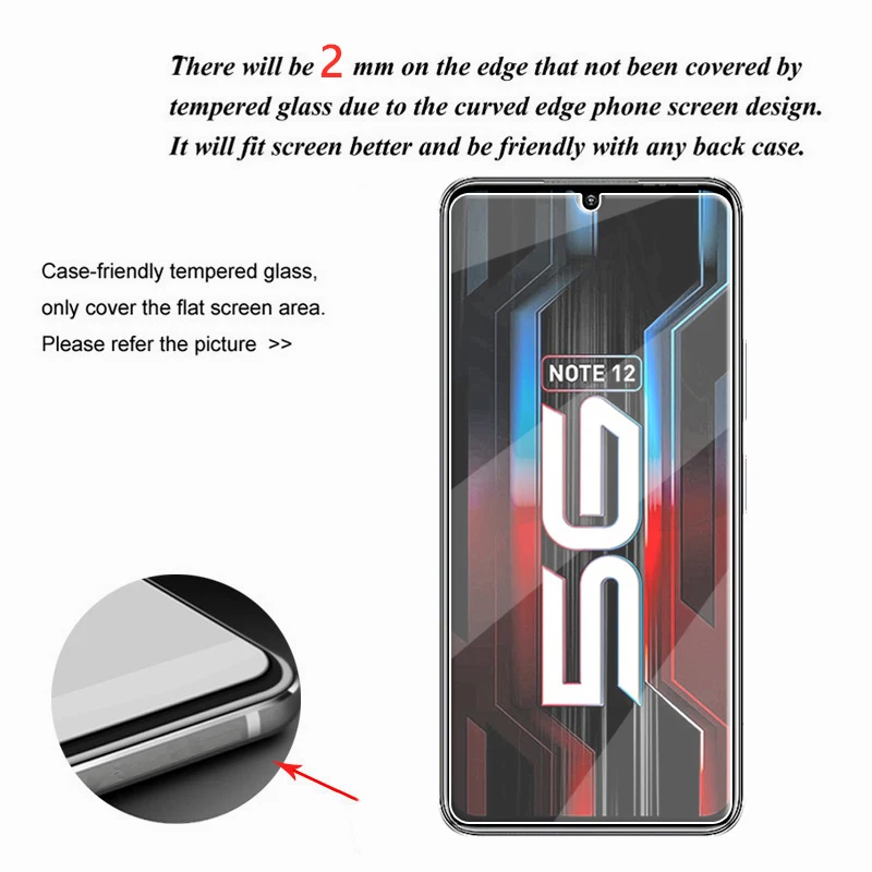 9H Glass For Infinix Note 12 5G Glass Screen Protector For Infinix Note 12 Tempered Glass Infinix Note 12 Pro 4G Protective Film