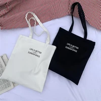 korea letter graphics aethetic cloth bag handbags shoulder bags tote bag shopping women elegant canvas bag customizable bag eco