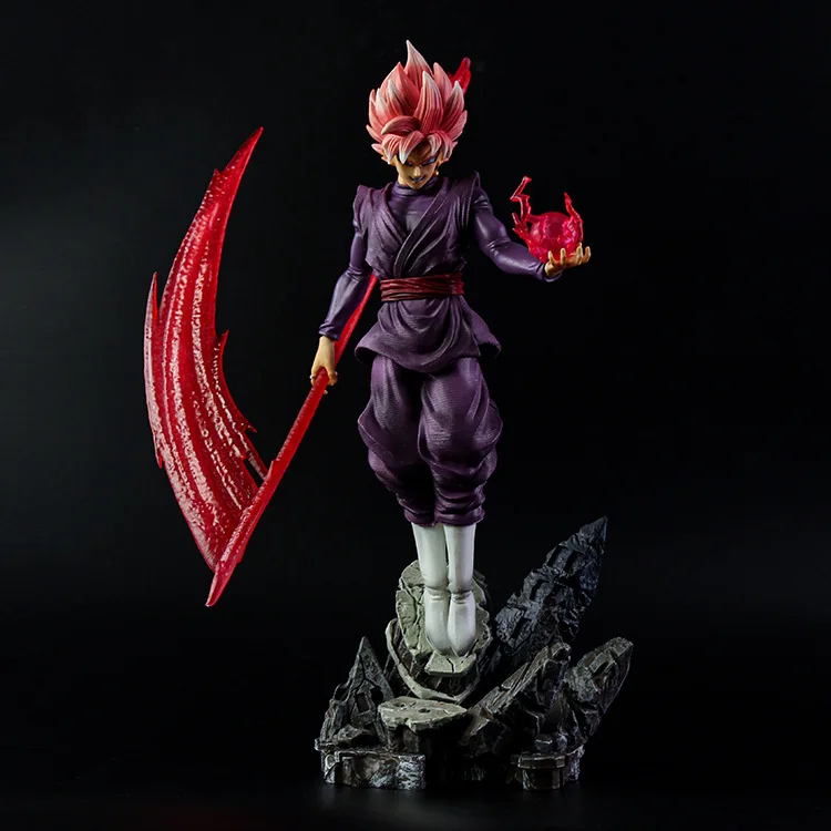 

DRAGON BALL Super Saiyan ROSE Figure XENO Zamasu Figurine Son Goku 38cm Height Big Model Cool Desktop Ornaments