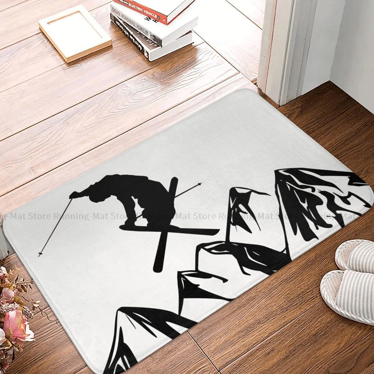 

Skiing Non-slip Doormat Ski Jump Living Room Kitchen Mat Prayer Carpet Indoor Modern Decor