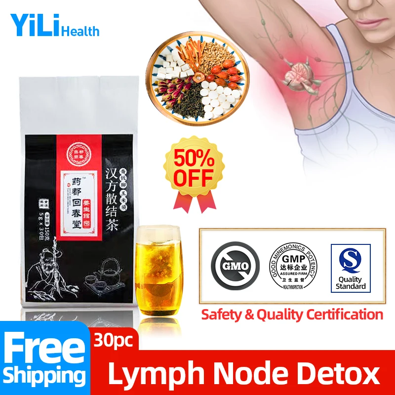 

Lymph Node Care Tea Lymphatic Drainage Detox Breast/Armpit Edema Detoxifcation Chinese Medicine Non-Gmo Dandelion 30Pc/Bag Teas