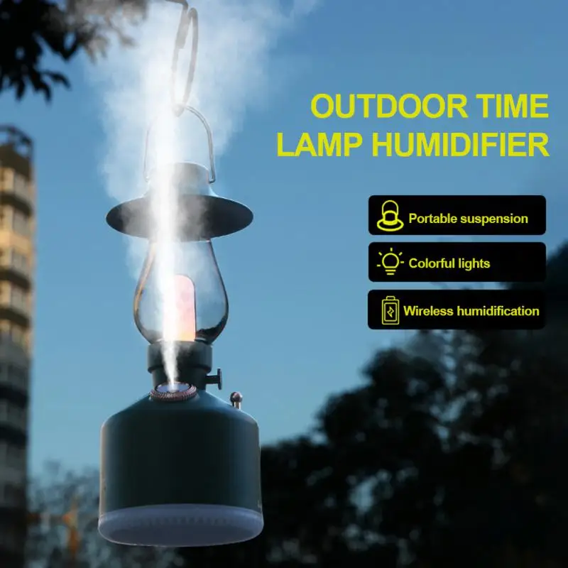 

Aromatherapy Humidifier USB Chargeable Air Humidifier Wireless Diffuser Humidifiers Retro Lamp Cool Mist Maker Home Decor