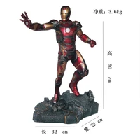 resin marvel avengers ironman mark 43 battle damage ver statue pvc action figures toys 50cm