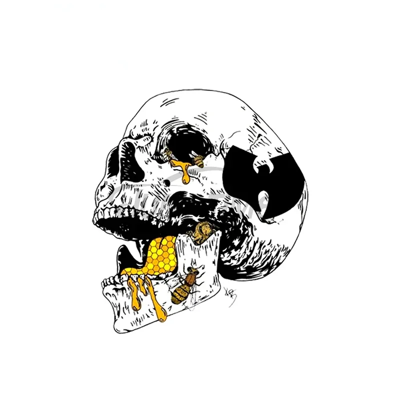 

Новый дизайн для Wu-Tang череп автомобильные наклейки Модные DIY водонепроницаемые граффити время прыжков виниловые украшения, 14 см