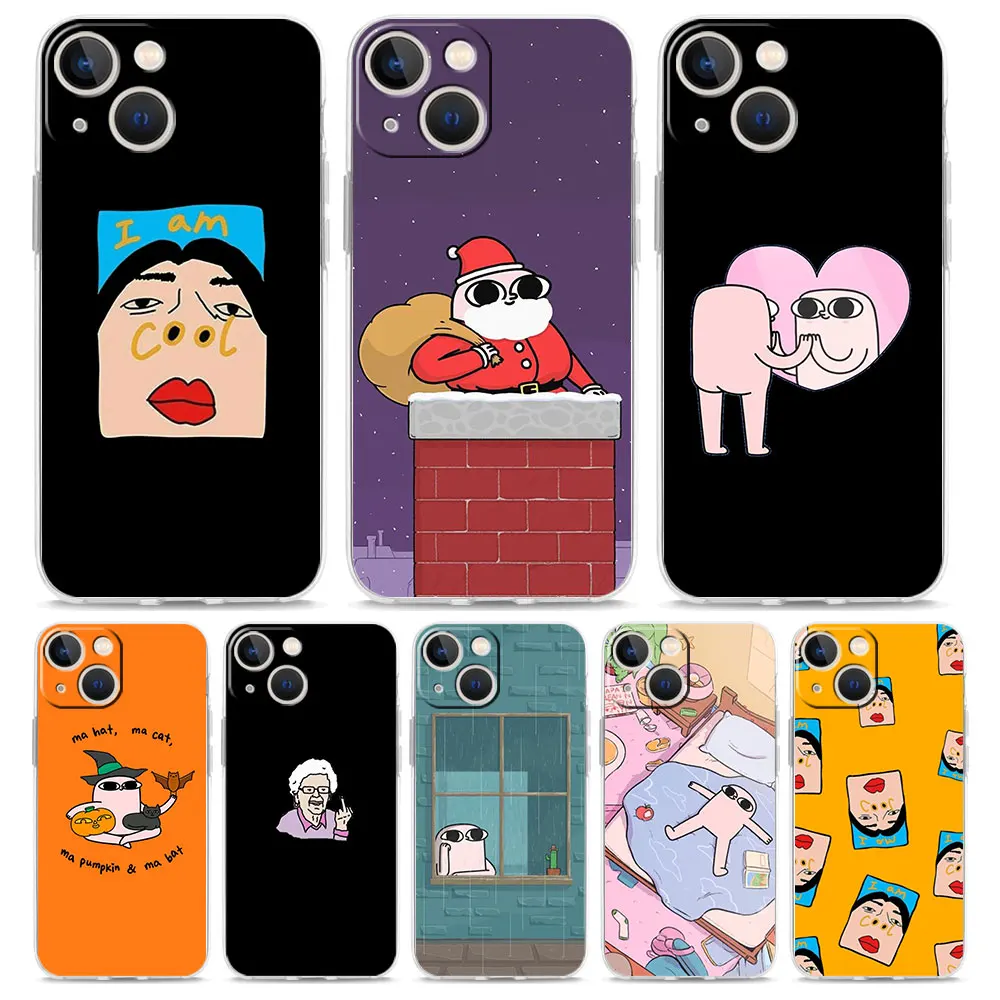

funny letter I AM Cool Luxury Transparent Soft Phone Case For iPhone 14 13 12 11 Pro Max XS X XR SE 7 8 Plus Shockproof Cover