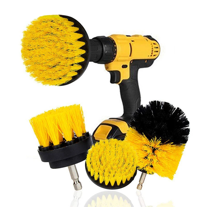 

Drillbrush Nylon Round Cleaning Brush For Bathtub Carpet Glass Tires Toilet Floors Rust Remover Cleaner Kit