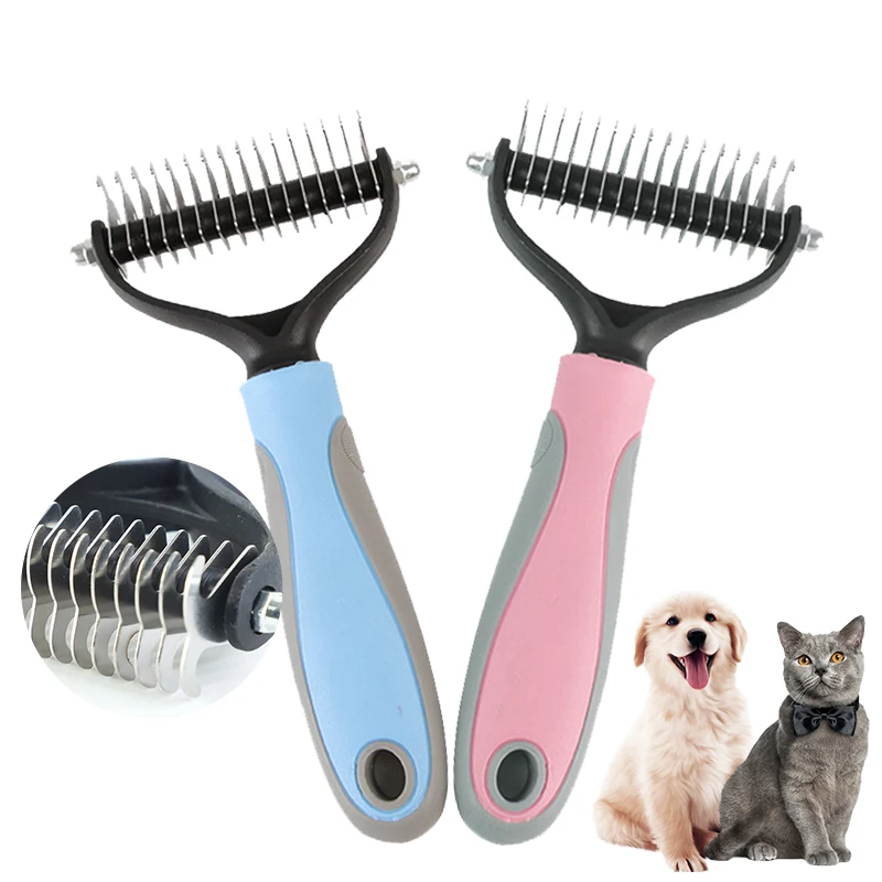 Pet Dog Cat Hair Removal Comb Cats Brush Grooming Tool Puppy Hair Shedding Trimmer Combs Pet Fur Trimming Tool Deshedding Comb