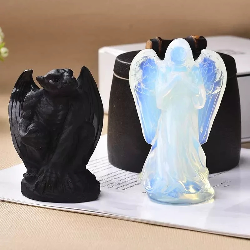 

Wholesale Fashion Natural Guardian Angel Handwork Carving Ornaments Healing Stone Home Decoration Gifts Collectables Crafts Gift