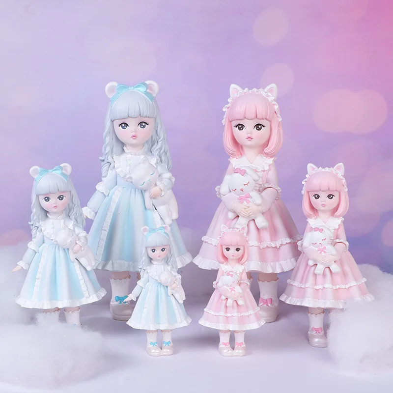

Creative Home Decoration Living Room Bedroom Desktop Decor Resin Crafts European Dream Girl Heart Birthday Gift Doll Adornment