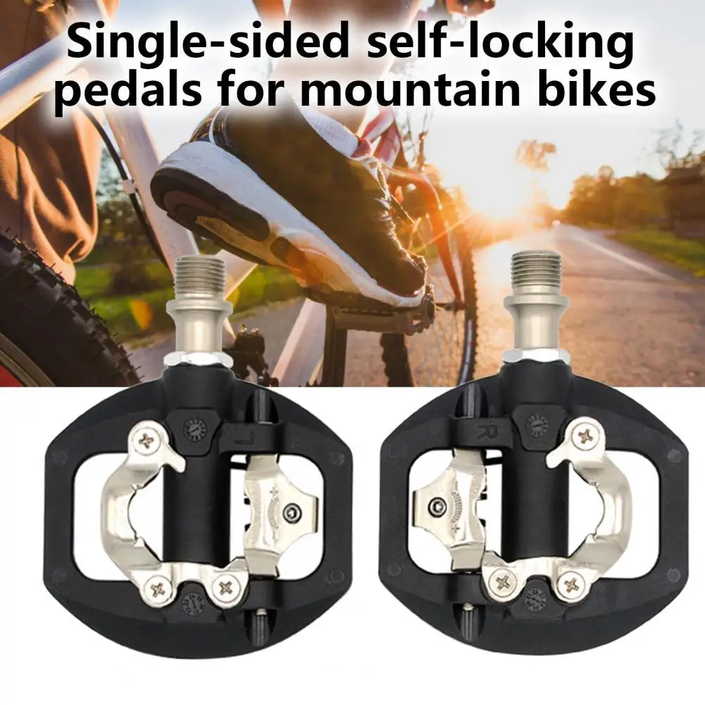 

1 Set Nylon Self-locking Pedals High-strength Adjustable Tension System SPD System Clipless Pedals for MTB