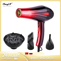 ckeyin 4000w hair dryer professional blow dryer electric blower diffuser salon styling nozzles high power salon home hotel 220v