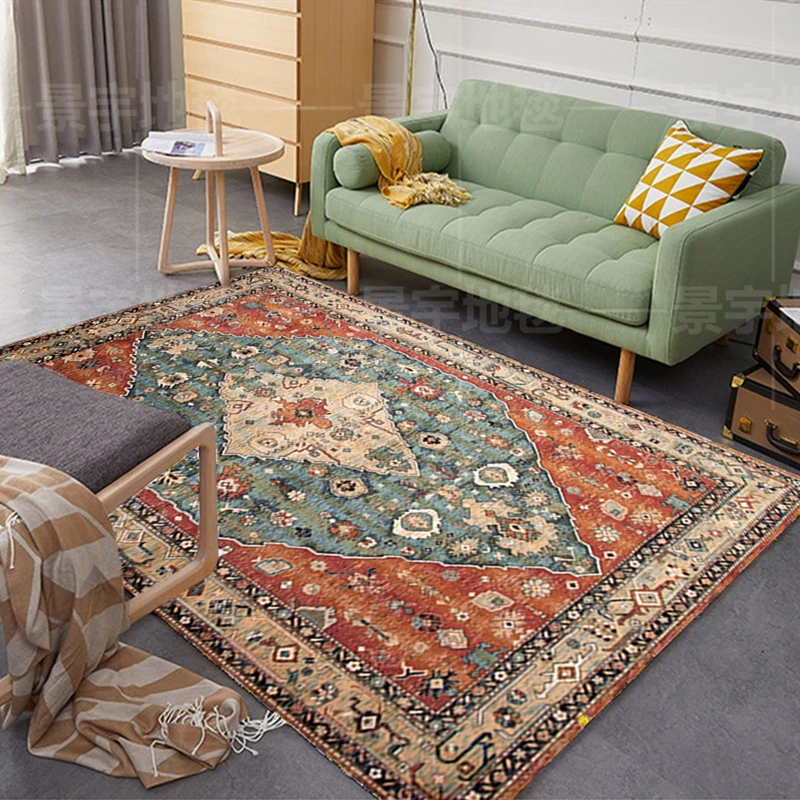 

Waterproof Carpet Door Mat Indoor Living Room Square Design Creative Rugs Luxury Print Tapete Para Salas Home Decorations