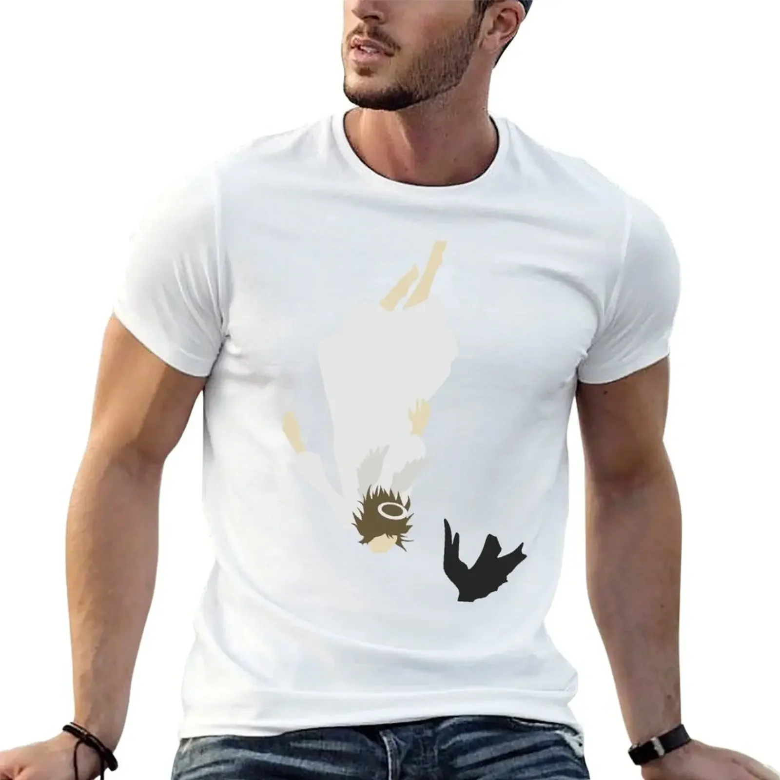 Haibane Renmei - футболка Falling Angel большие баскетбольные футболки с рисунком мужская