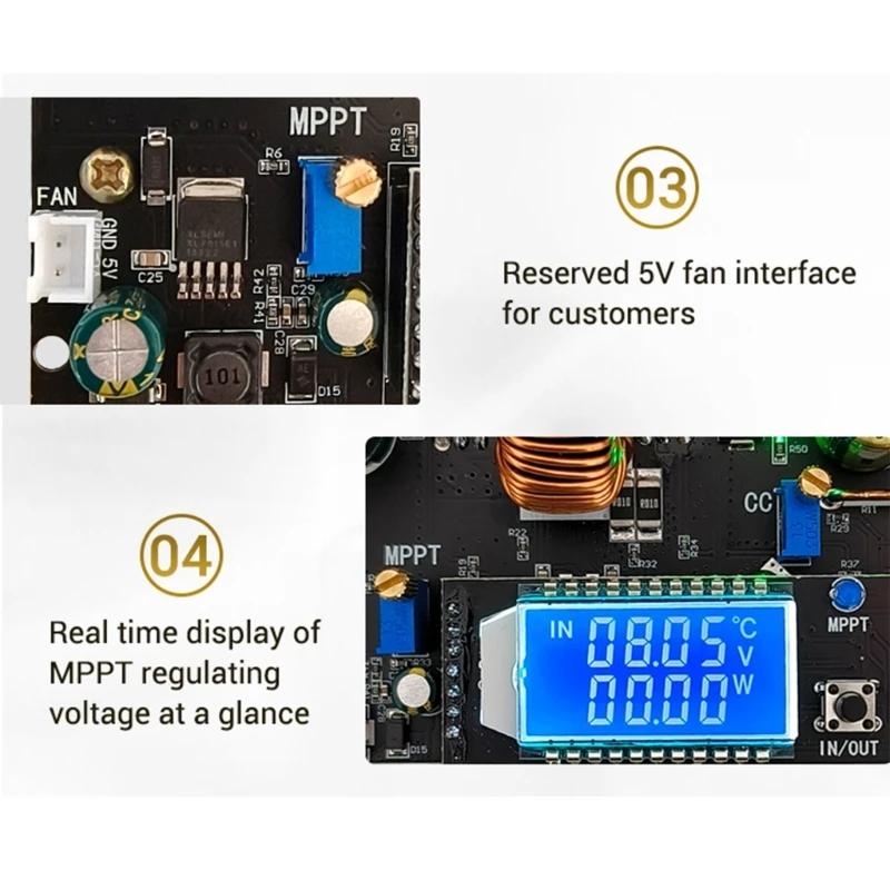 

Solar Charging SJ20 300W Synchronous Rectification 20A Automatic Step Up and Step-down Power Supply Module with Display KXRE
