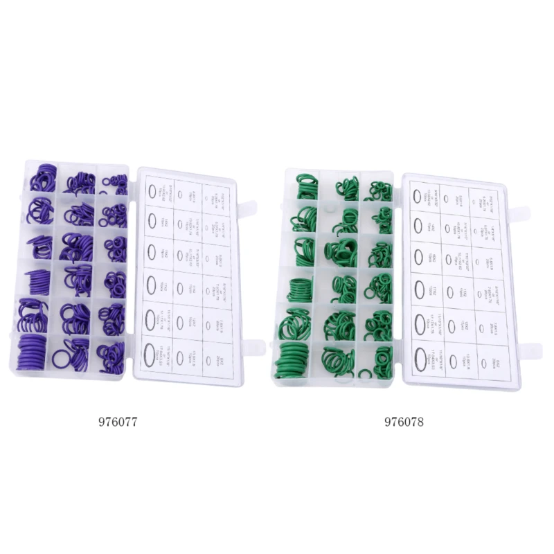 

Purple 18 Grid 270Pcs O-ring Aprons Automotive Air-Conditioning Compressor Sealing Ring