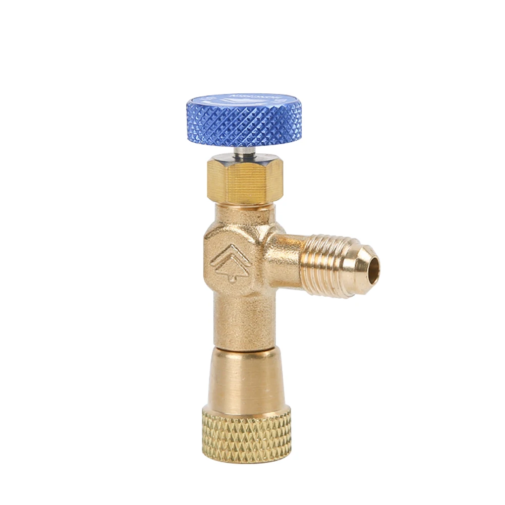 

Knob Professional Safety Replacement Copper Alloy Flow Control Hose Durable Refrigerant Charging Tool Connector For R404A R407C