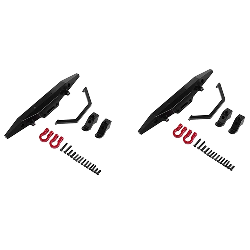 

2X Metal Front Bumper For MN D90 D91 D96 D99S MN90 MN99 MN99S 1/12 RC Car Upgrade Parts Accessories,Black