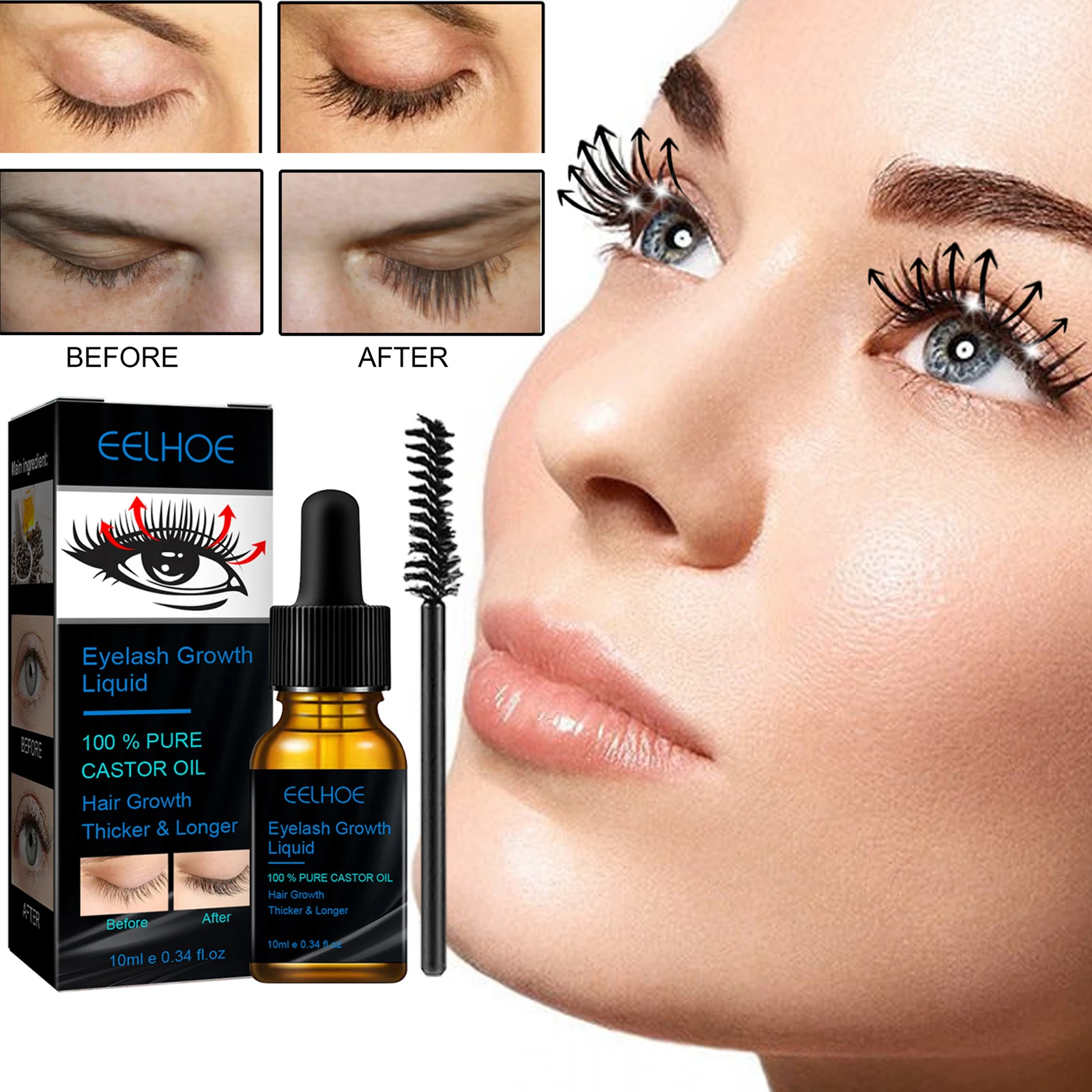 Eyelash Growth Serum Fuller Eyelash Enhancer Eyebrow Lashes Lifting Treatment Essence Boost To Grow Brow Lashes