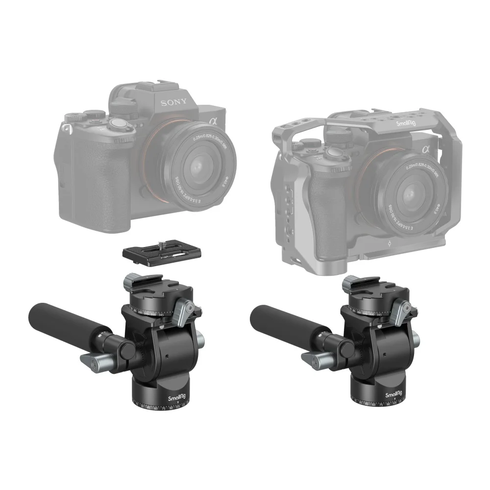 SmallRig Lightweight Fluid Video Head 360 Swivel with a Removable Telescopic Handle Adjustable Portable 3457 |