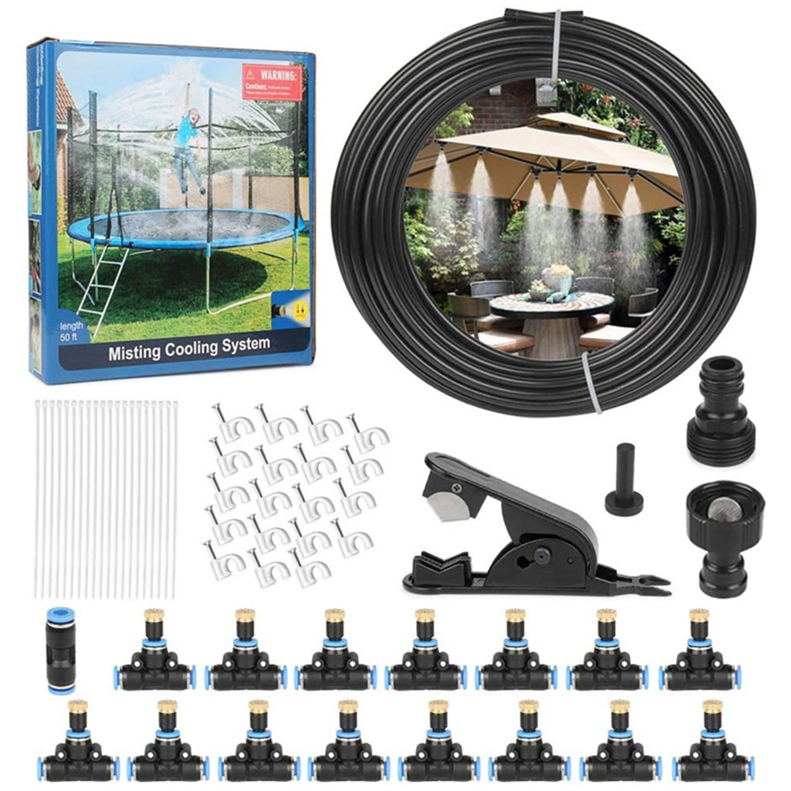 

Misters for Outside Patio | Outdoor Misting System for Cooling | Water Mister Cooling System for Porch Garden Trampoline Umbrell