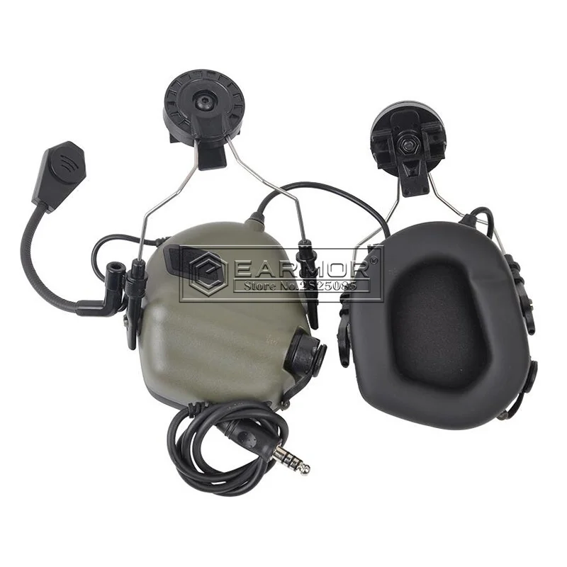EARMOR M32H Mod3 тактическая гарнитура и адаптер M51 PTT набор шумоподавляющих наушников