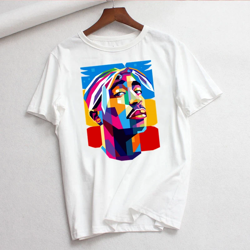 

Tupac 2pac RAP Hiphop Rock T Shirt Women Female Hip Hop Female Clothes Tshirt Harajuku Casual T-shirt