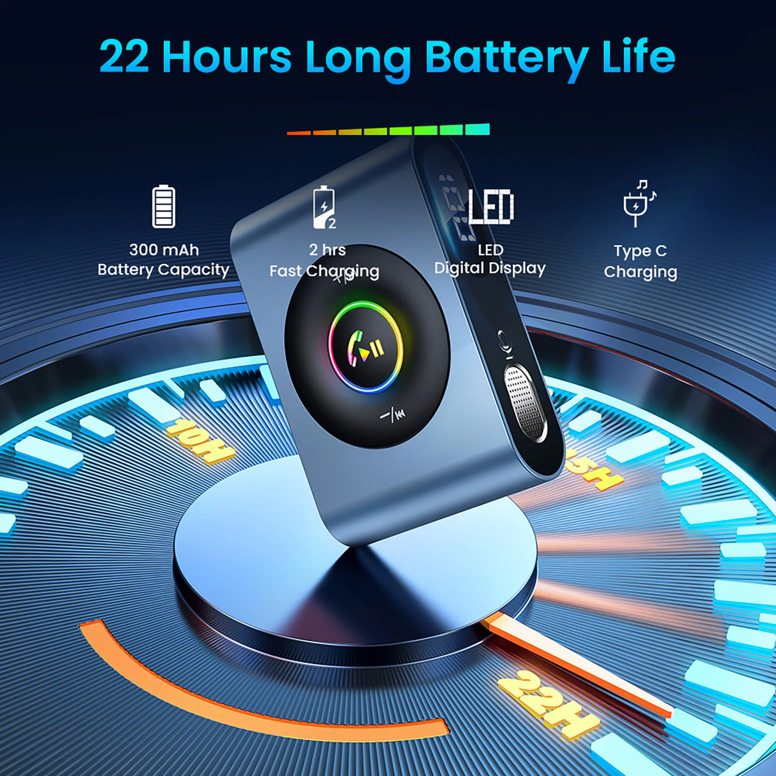 

Bluetooth-приемник 5,3, AUX аудио, беспроводной адаптер для автомобильных наушников с микрофоном, поддержка двойного соединения