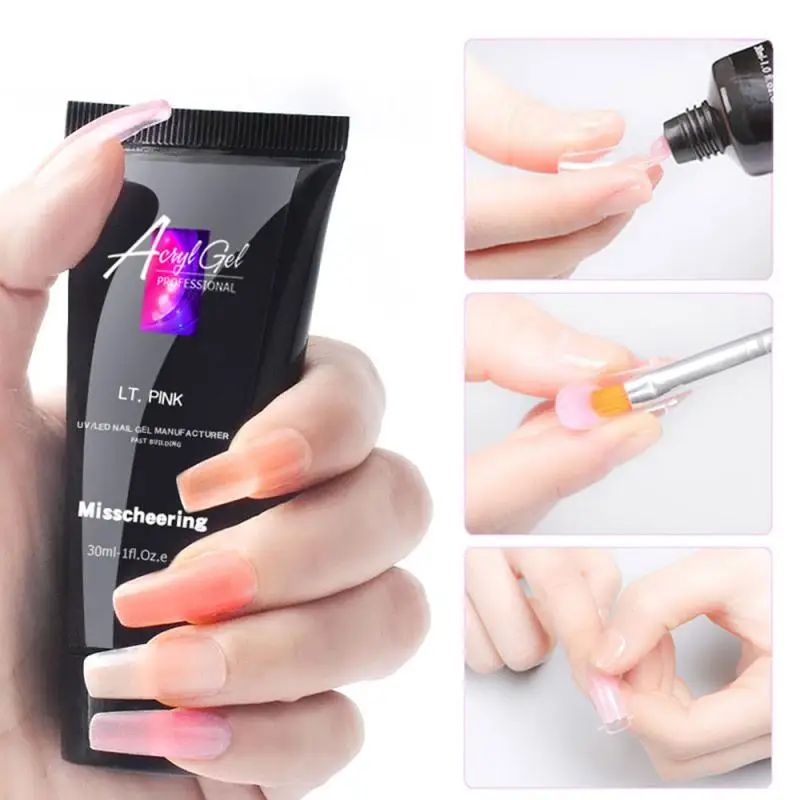 

30ml Nail Gel Nail Art Transparent Camouflage Color Fibre Glass Hard Jelly Quick Nail Extend Acryl Gel LED Hard Art Gel Nail