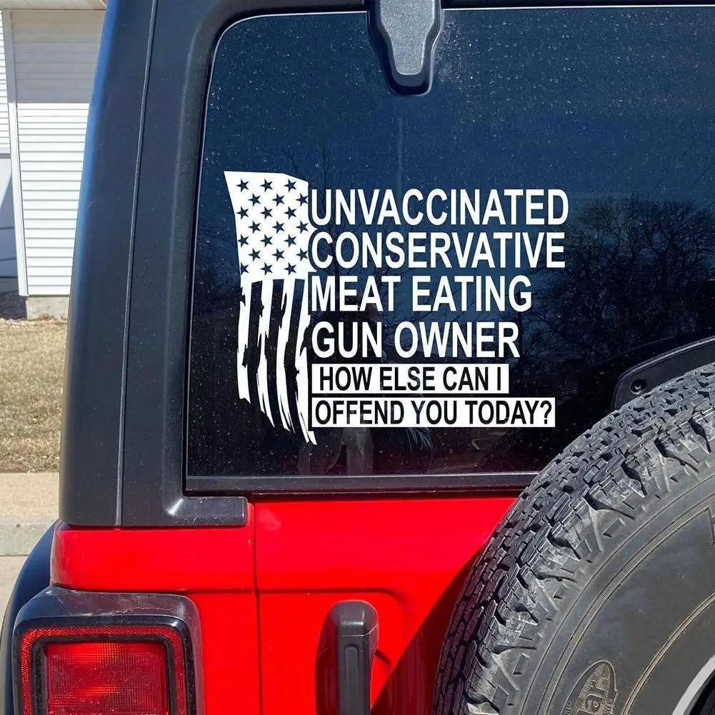 

Автомобильные наклейки с текстом, непривитые консервативные наклейки для мяса, наклейки для еды в салоне, владелец, зеркальный пистолет, на...