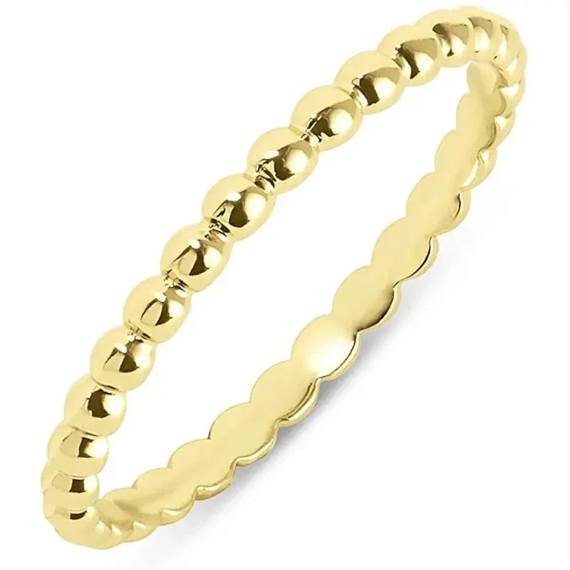 Изящные тонкие кольца для женщин дизайн металлических бусин ежедневная одежда