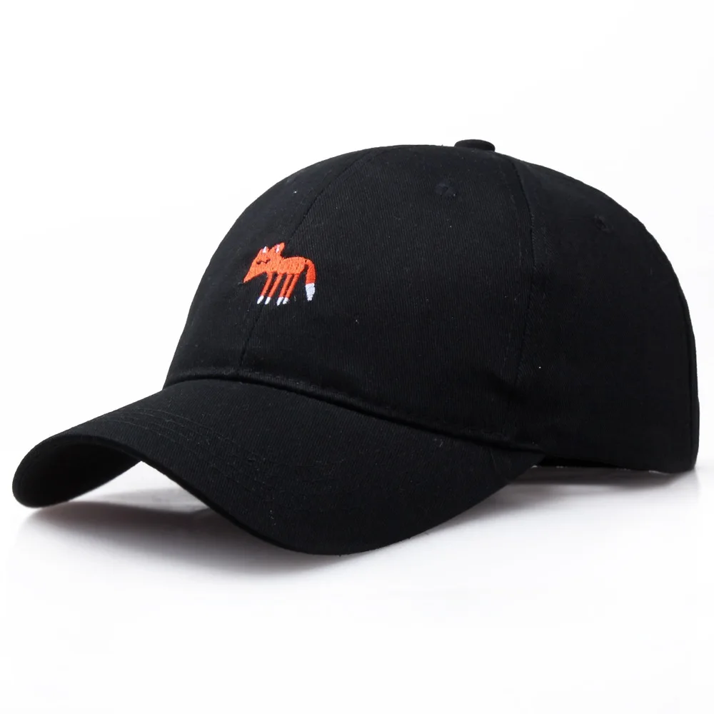 

Cartoon Fox Embroidery Baseball Caps for Men Women Kpop Summer Snapback Cotton Adjustable Cap Unisex Hip Hop Sun Dad Hat