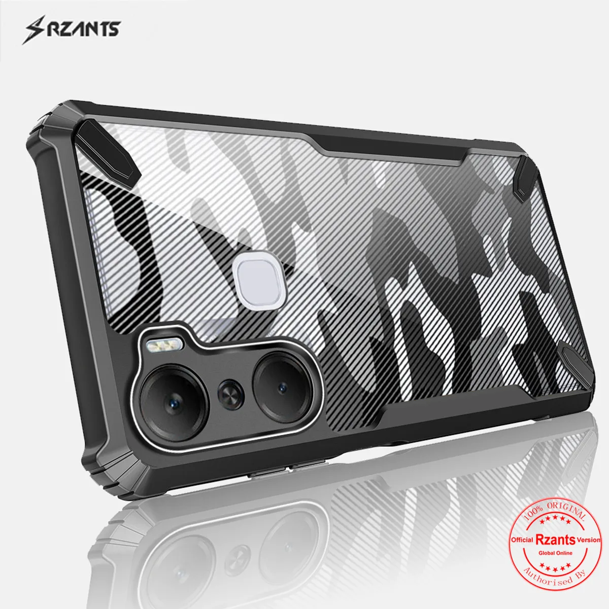 

Rzants For Infinix Hot 12 Pro 4G Case [Camouflage Bull] Cover Shockproof Camera Protection Slim Phone Shell