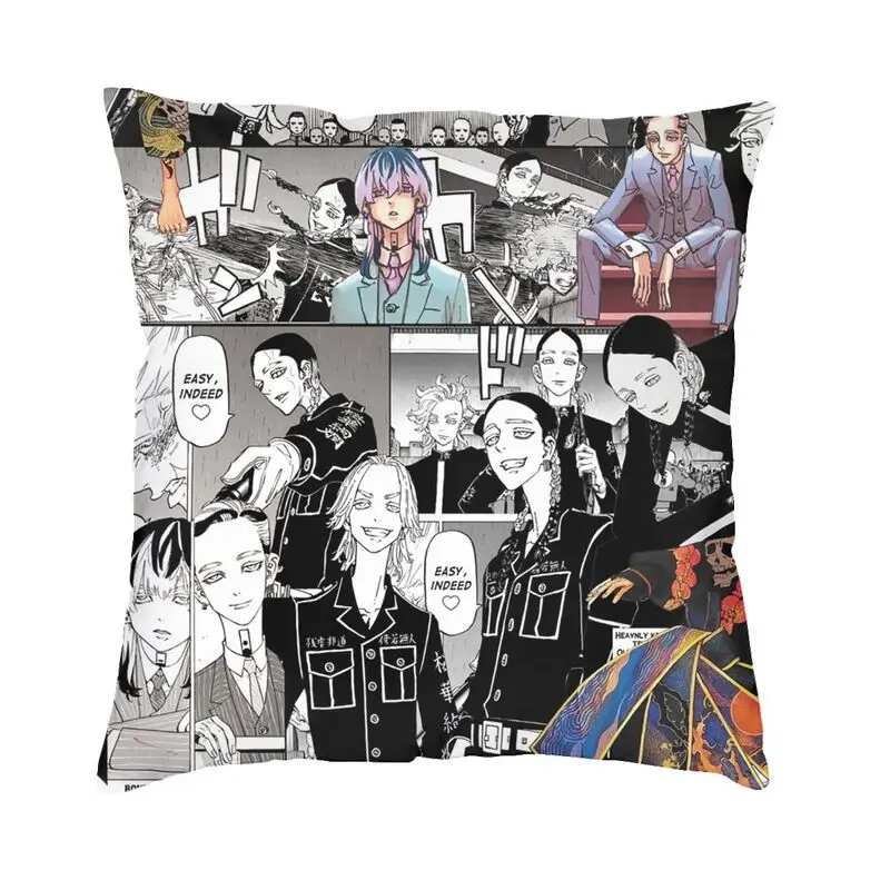 

Наволочки для подушек с коллажем манга из мягкого бархата