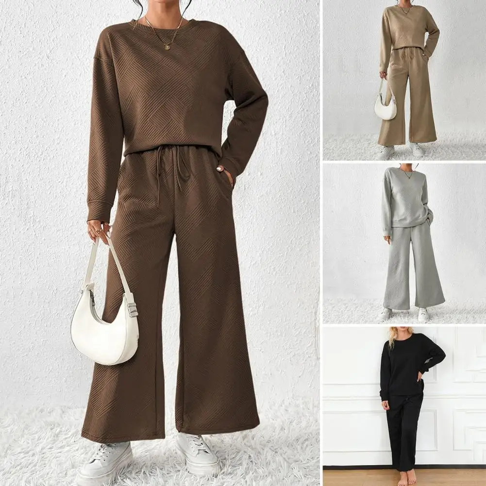 Женский свободный костюм женский однотонный спортивный свитшот комплект