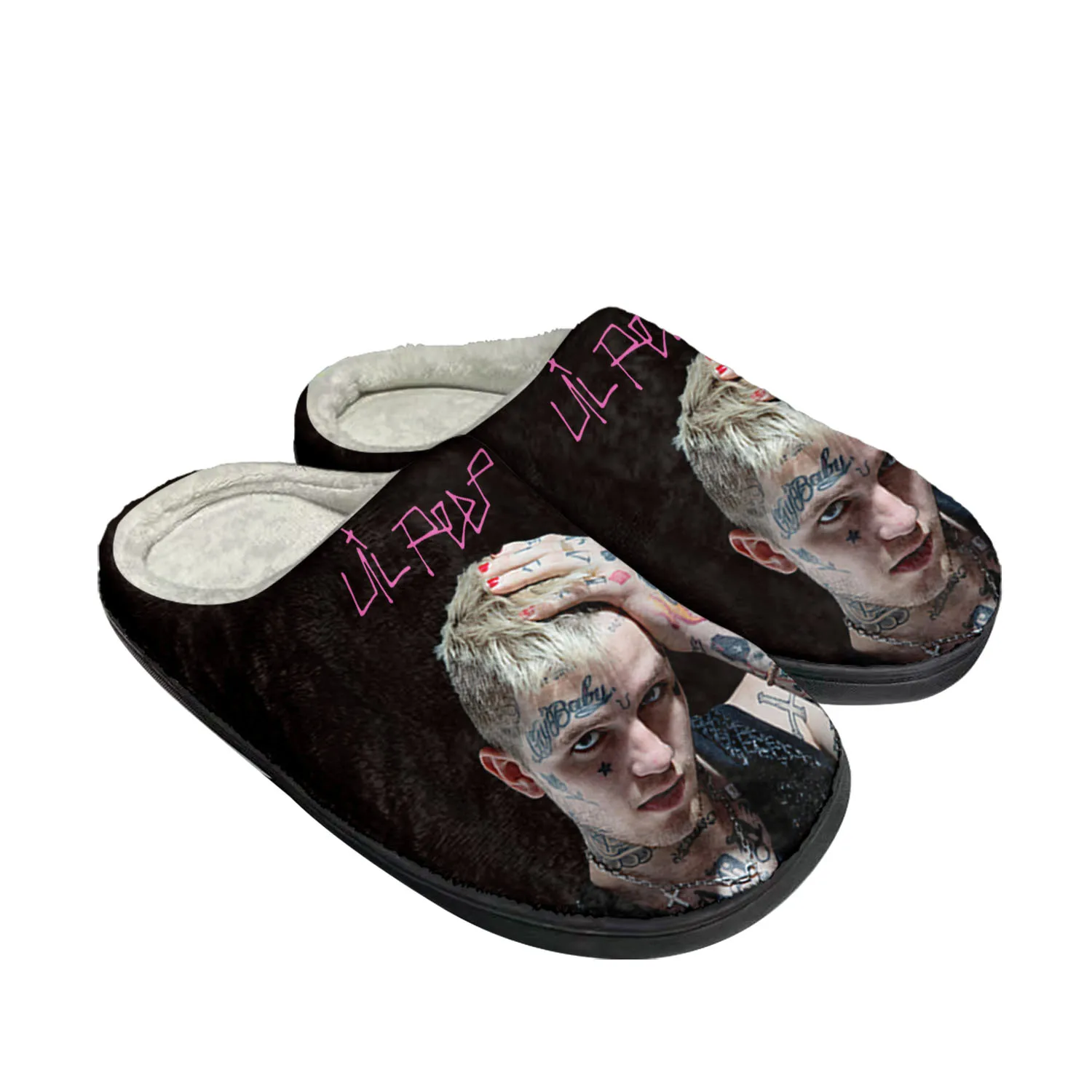 Hot Hip Hop Rapper Lil Peep Home Cotton Custom Slippers Mens Womens Sandals Plush Bedroom Casual Keep Warm Shoe Thermal Slipper