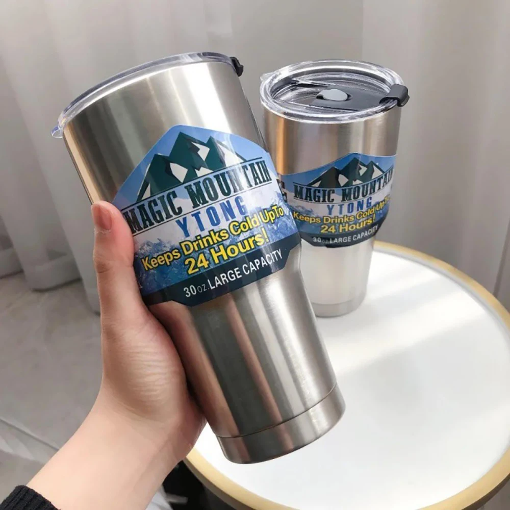 

30oZ 20oZ 304 Stainless Steel Coffee Mugs Tumbler Travel Car Mug Thermos Mugs Vacuum Insulation Bottle Milk Drinking Coffee Cup