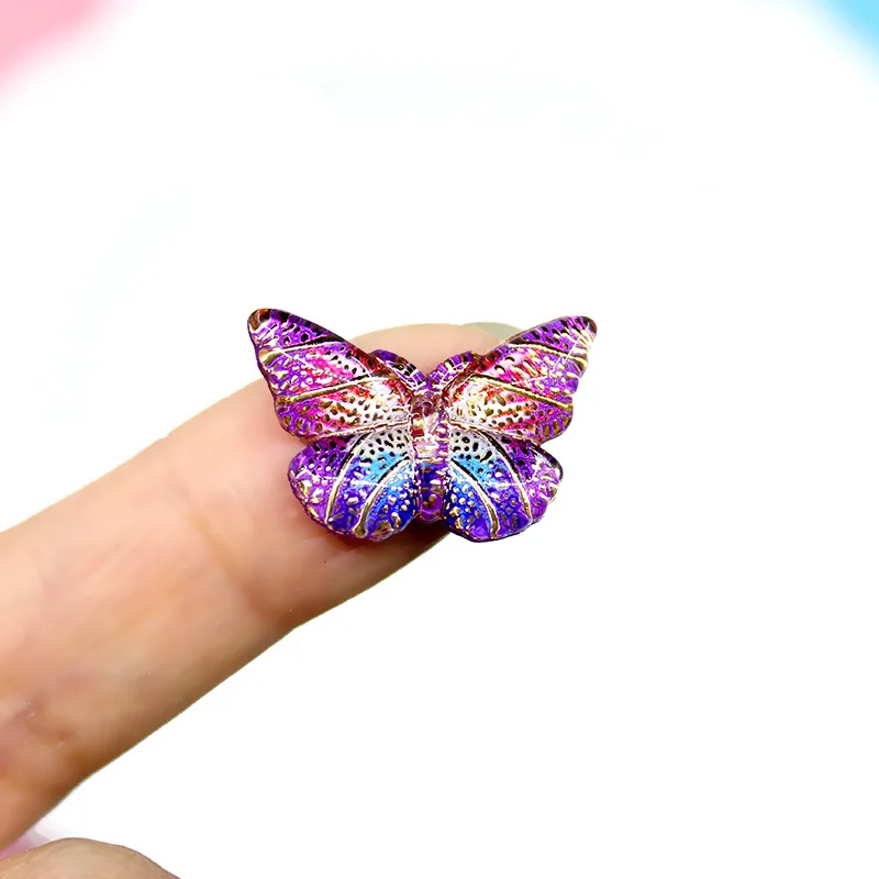 

10pcs Resin Butterfly Mini Figurine Kawaii Charms Flatback Scrapbooking Accessories Cabochon Dollhouse Miniature Embellishment