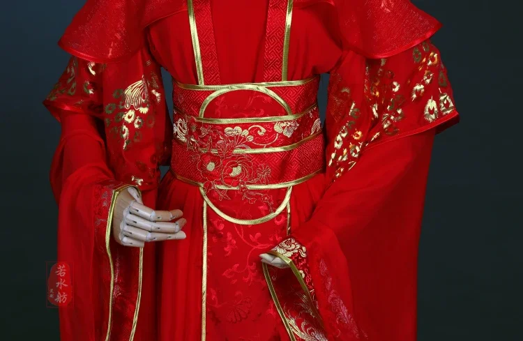 Аниме Tian Guan Ci Fu Xie Lian Косплей Костюм Китайский Древний Ханфу Красное Свадебное