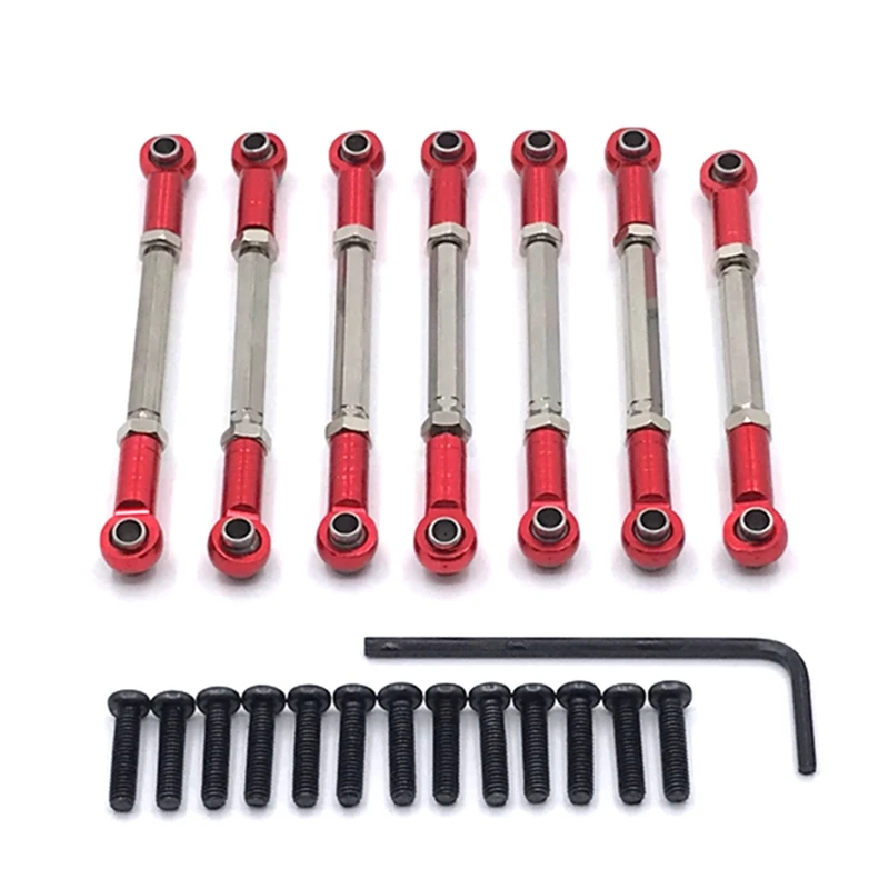 

Metal Linkage Servo Pull Rod Steering Tie Rod Set For Wltoys 104001 1/10 RC Car Upgrade Parts Accessories