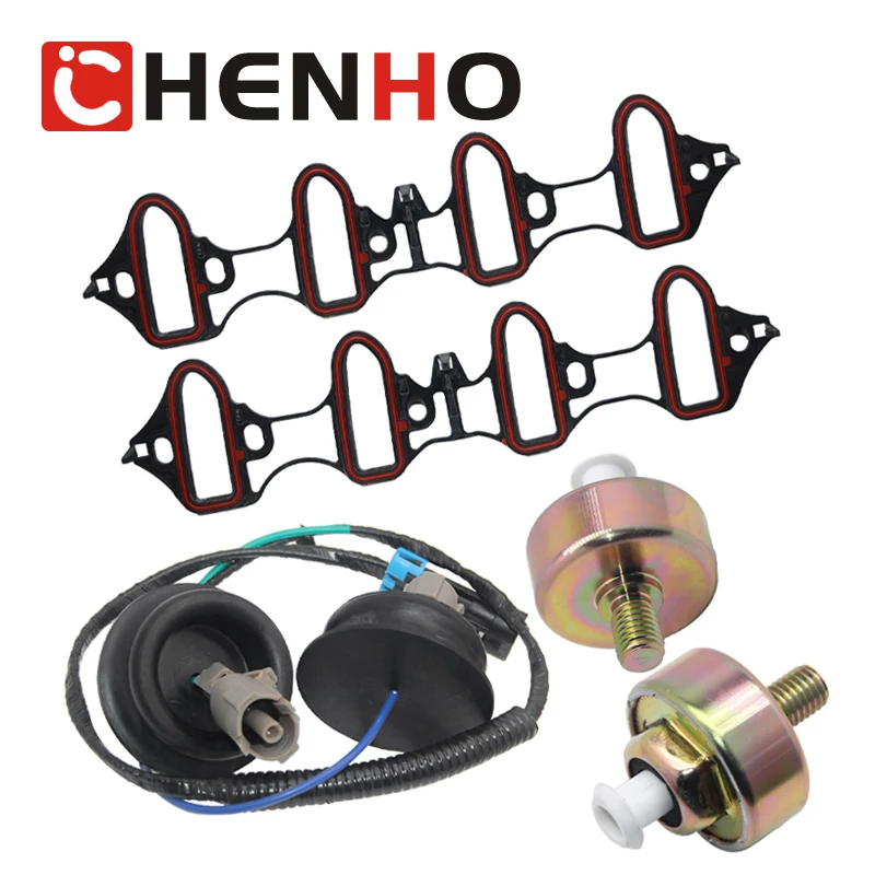 

Комплект жгутов проводов датчика детонации с комплектом прокладок впускного коллектора для Chevrolet LS1 LQ9 LS6 4,8L 5,3L 5,7L 6.0L 12589867 12601822