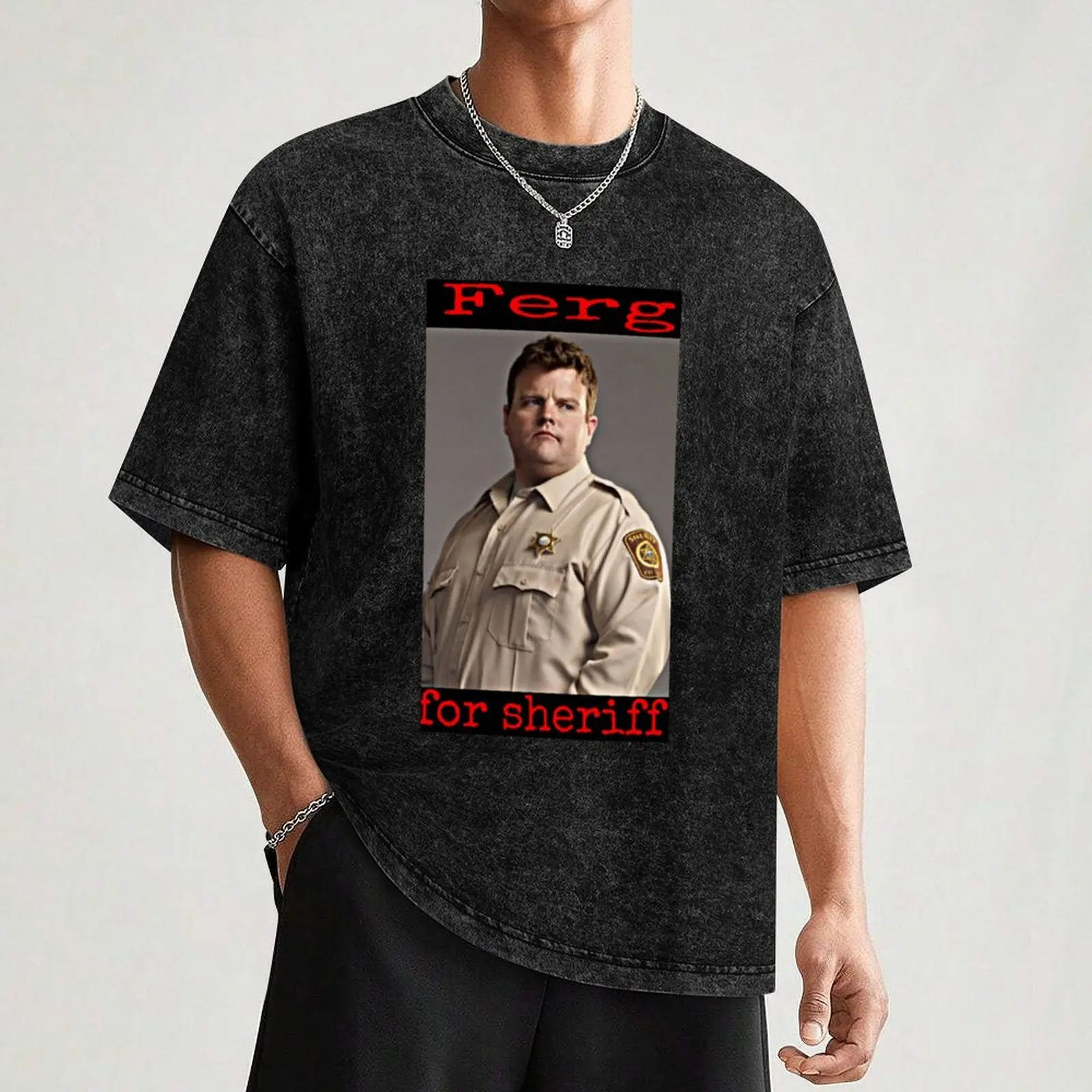 Фото Футболка Ferg for Sheriff с модным художественным принтом №3