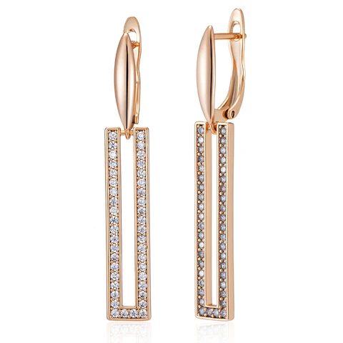 Серьги SYOUJYO розовое золото с цирконием